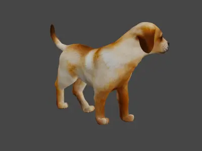 Dog X1 Low-poly 3D model