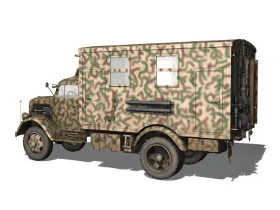 Opel Blitz - 3t Truck with Radiokoffer 3D model