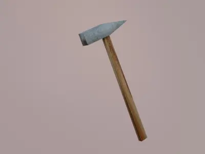 low poly hammer Low-poly 3D model buy
