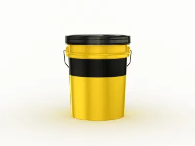Plastic Paint Bucket Mockup 3D model