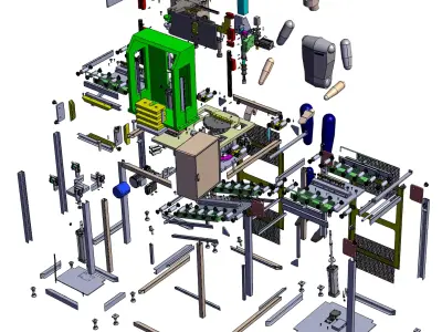 Automatic screw locking machine 3D model