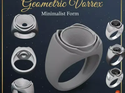 Singularity Geometric Vortex and Minimalist Form 3D print model