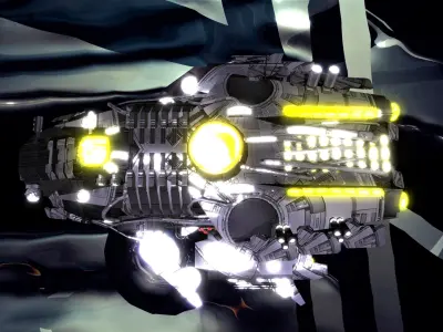 Kings - Fighter Ship - Updated Low-poly 3D model