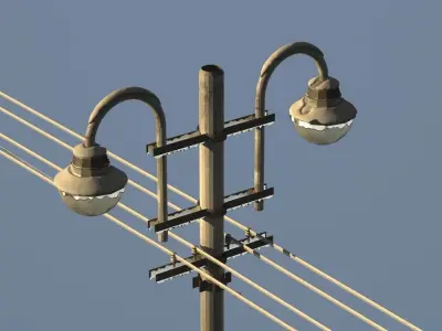 Street light Snow 3D model
