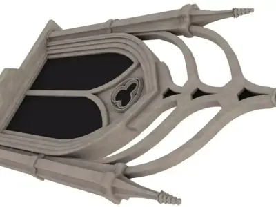 Gothic Window 3D model 3