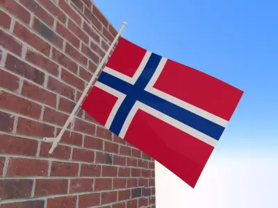 Flag of Norway 3D model