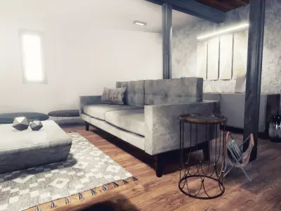 Metallic Side Table Collection - Antique Look 3D model