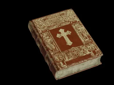 Old Holy Bible Book - Animated Low-poly 3D model