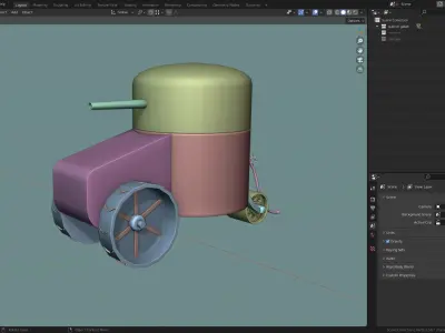 Aubriot Gabet TANK BASE MESH  Free low-poly 3D model