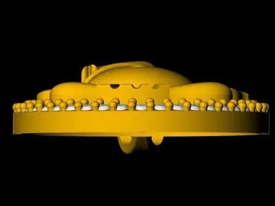 Round Ganesh Pendant - 0056 3D print model