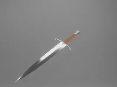 Low Poly Short Sword Low-poly 3D model