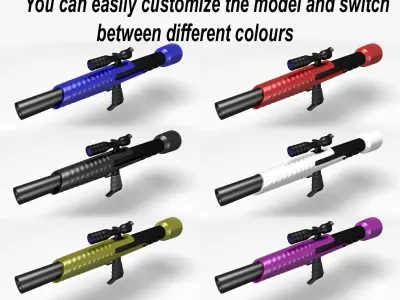 Sci Fi Rocket Launcher 3D model