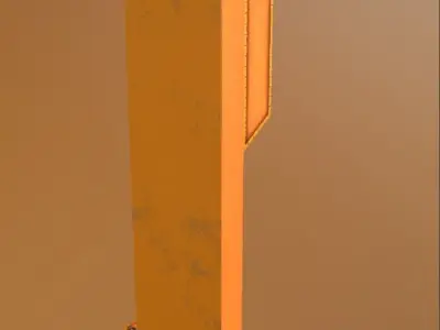 Parking Ticket Counter Low-poly 3D model