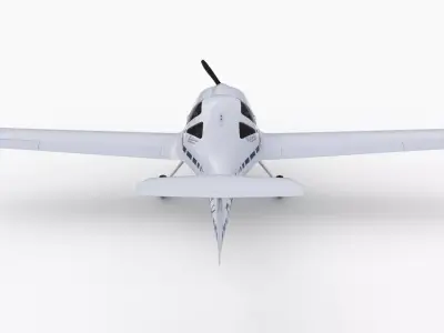 Aircraft Diamond DA20 ETLK Low-poly 3D model