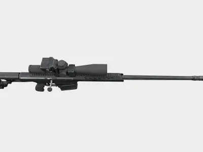 Sniper Rifle Barret 3D model
