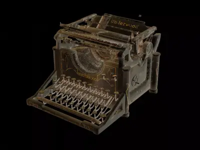 Vintage old Typewriter 3D model
