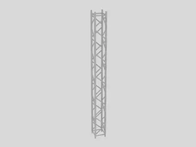Aluminium square truss Low-poly 3D model