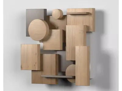 Wall shapes Decoration - Wood - 30cm - Collection - Part 6 - 3D model