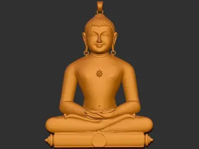 Mahaveer Buddha loket 3D print model