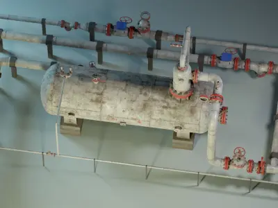 Industrial Vessel Separator PBR Game Ready Low-poly 3D model