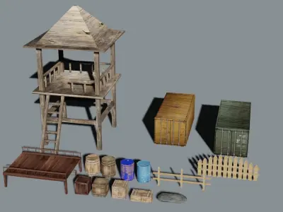 Game Assets Low-poly 3D model