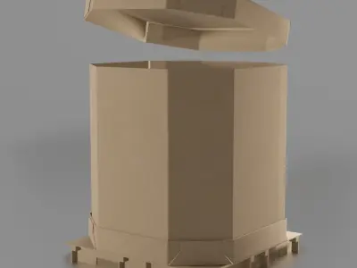 Octabin Cardboard 3D model
