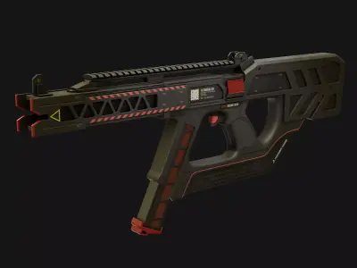 R621 Railgun Low-poly 3D model