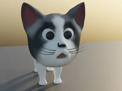 3D Cat Low-poly 3D model