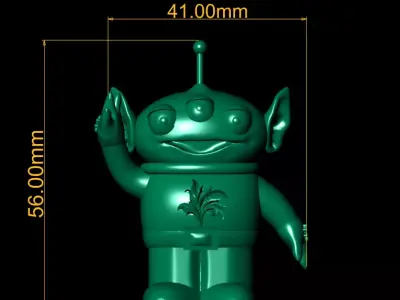 Alien with Three Eyes 3D Printable Model 3D print model purchase