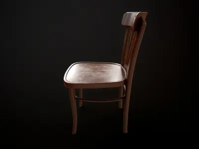 Vintage chair Low-poly 3D model