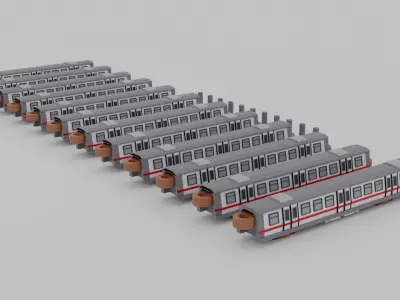Metro Cammell EMUs Train Model for 3D printing 3D print model