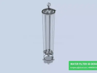 SS304 Multi Cartridge Filter Housing 7 40 Inch Pp Filters 3D model