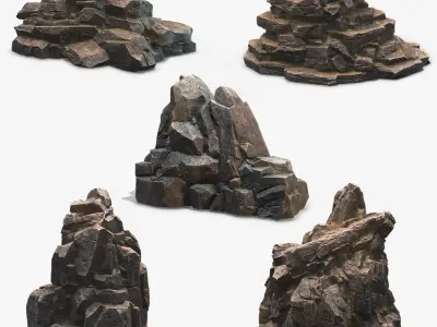 Sharp Rock Collection 3D model