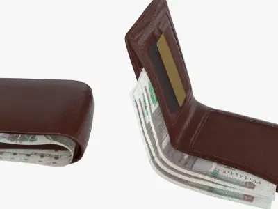 Egypt 100 Pounds Wallet Money Purse 3D model