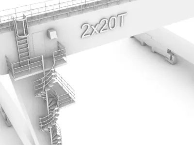 Rail-Mounted Gantry Portal Container Crane 3D model