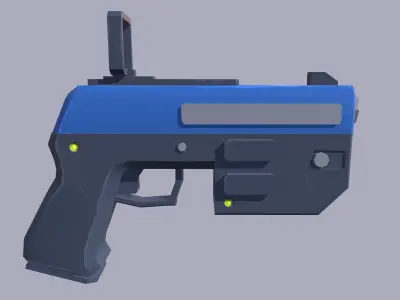 Sci-fi low poly pistol Low-poly 3D model