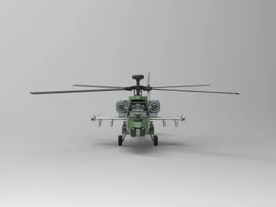RC Apache Attack Helicopter Design 3D Printer Model 3D print model