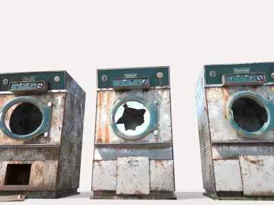 Old Dryers Of The Abandoned Hospital 3D model