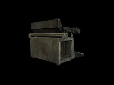 Typewriter - PBR - Textured Low-poly 3D model