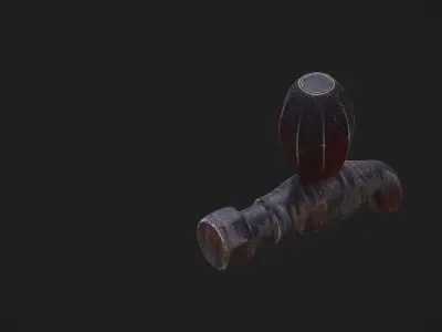 Old Rusted and worn Water Faucet Tap Free 3D model