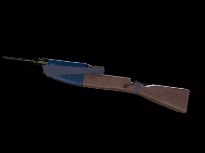 Samopal Gun 3d Model 02 PBR Textured Game Ready Low-poly 3D model