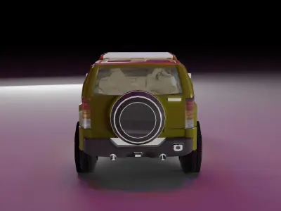 Hummer H3 Lowpoly Free low-poly 3D model