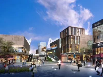 3Dmax fashion city commercial square building 67 3D model