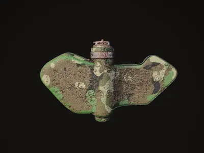 Woodland Petal explosive mine highpoly 3D model