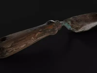 Vintage Gardening Hand Shovel 3D model