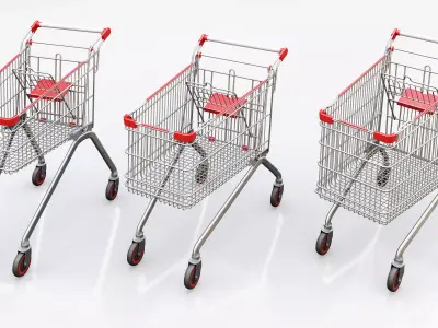 Shopping Trolley cart 3D model