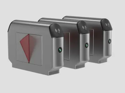 Subway Security Barrier Gate Turnstile Access Barrier 3D model