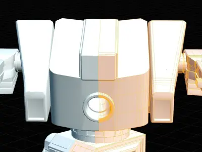 Wi-Fi mech Low-poly 3D model