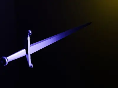 Sword golden Free 3D model purchase