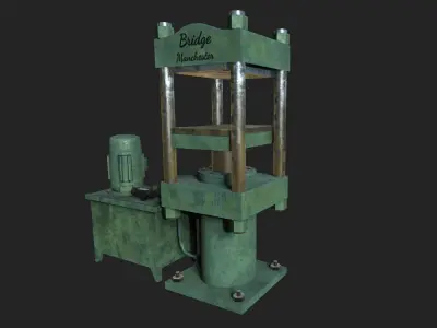 Hydraulic Press Low-poly 3D model purchase